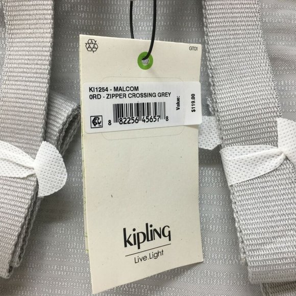 Kipling Malcom Shoulder Backpack, Size 10x12.5x8.25 - Grey Women\'s main image 10